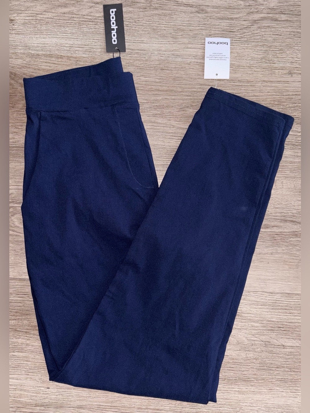 Boohoo Deep Navy Stretch Ponte Leggings